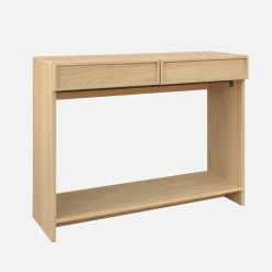 Console effet legno 2 cassetti e ripiano, 100cm
