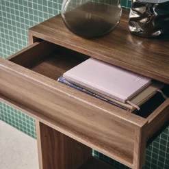 Console effet legno 2 cassetti e ripiano, 100cm