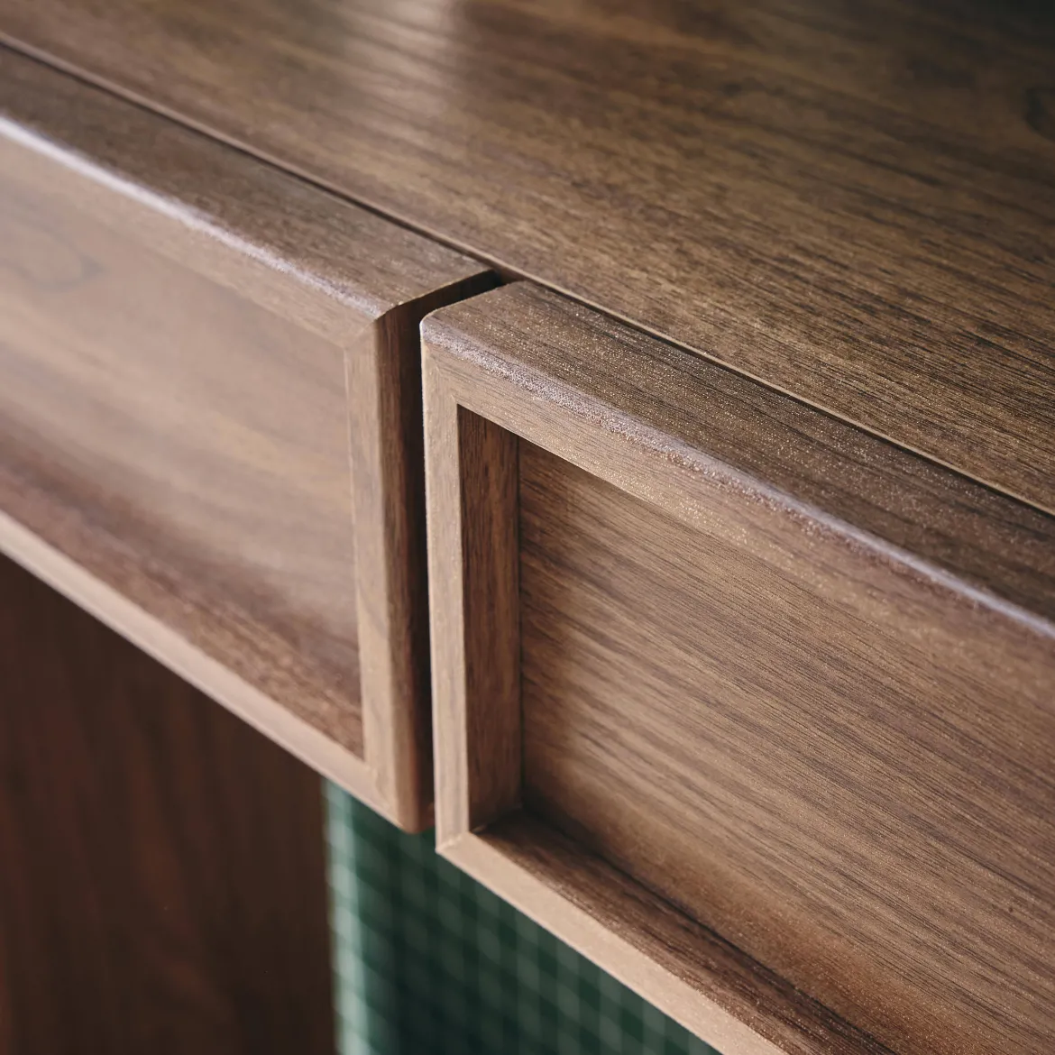 Console effet legno 2 cassetti e ripiano, 100cm