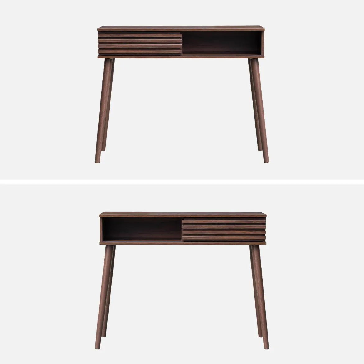 Consolle con 2 cassetti effetto legno naturale, 100cm