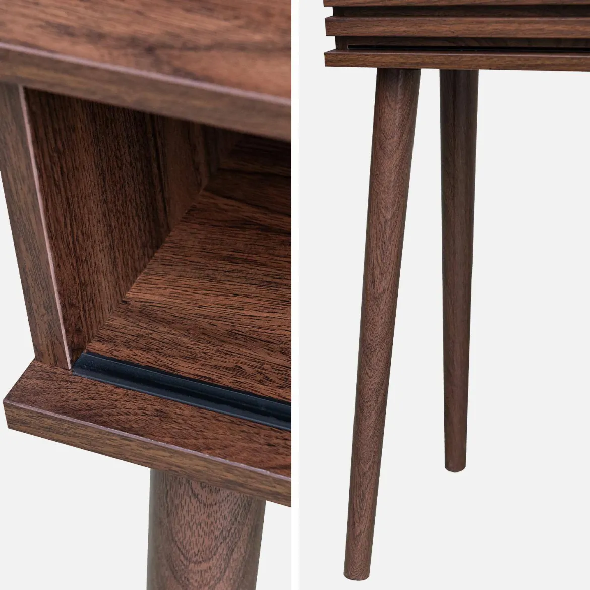 Consolle con 2 cassetti effetto legno naturale, 100cm
