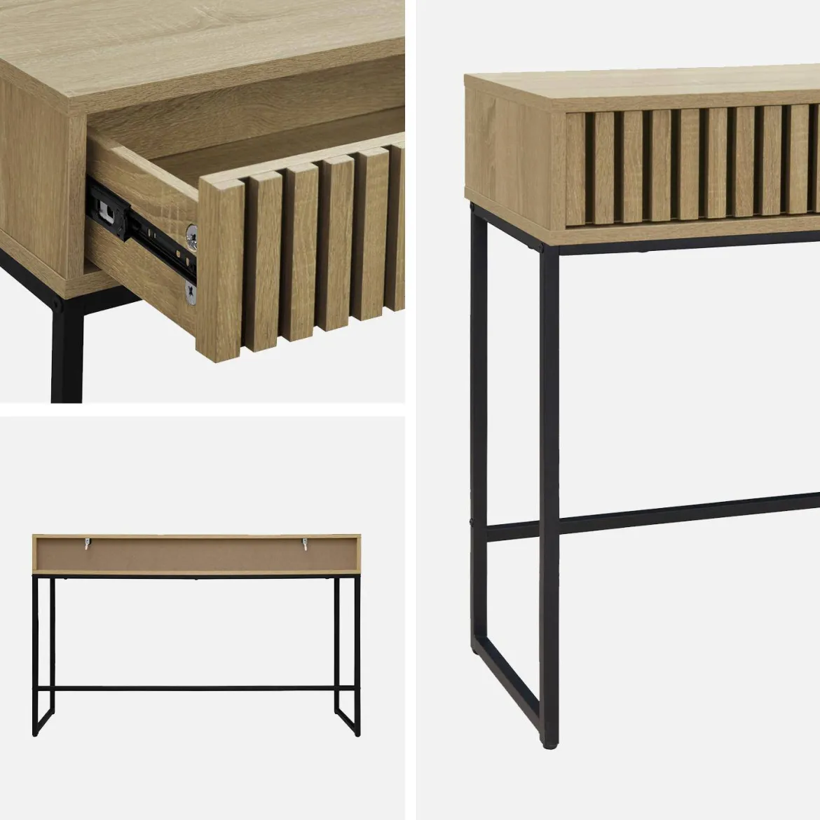 Consolle contemporanea con 2 cassetti, 120cm