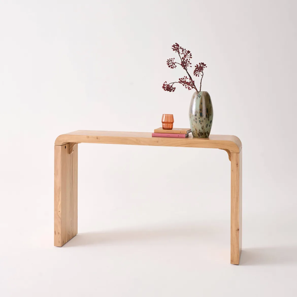 Consolle esotica in legno di acacia 120cm