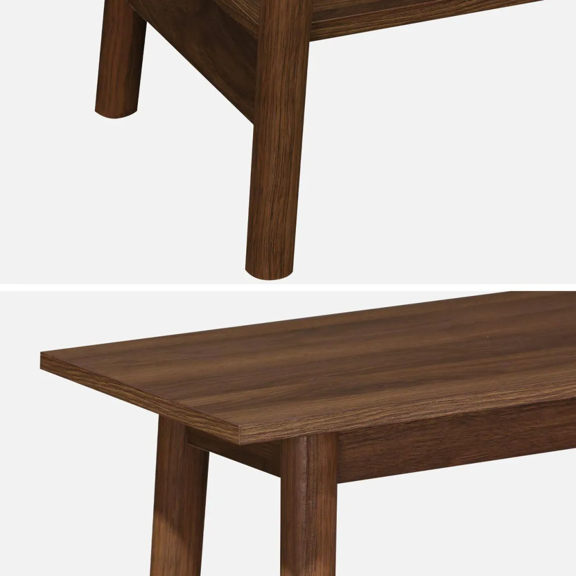 Consolle scandinava effetto legno di noce, 110cm