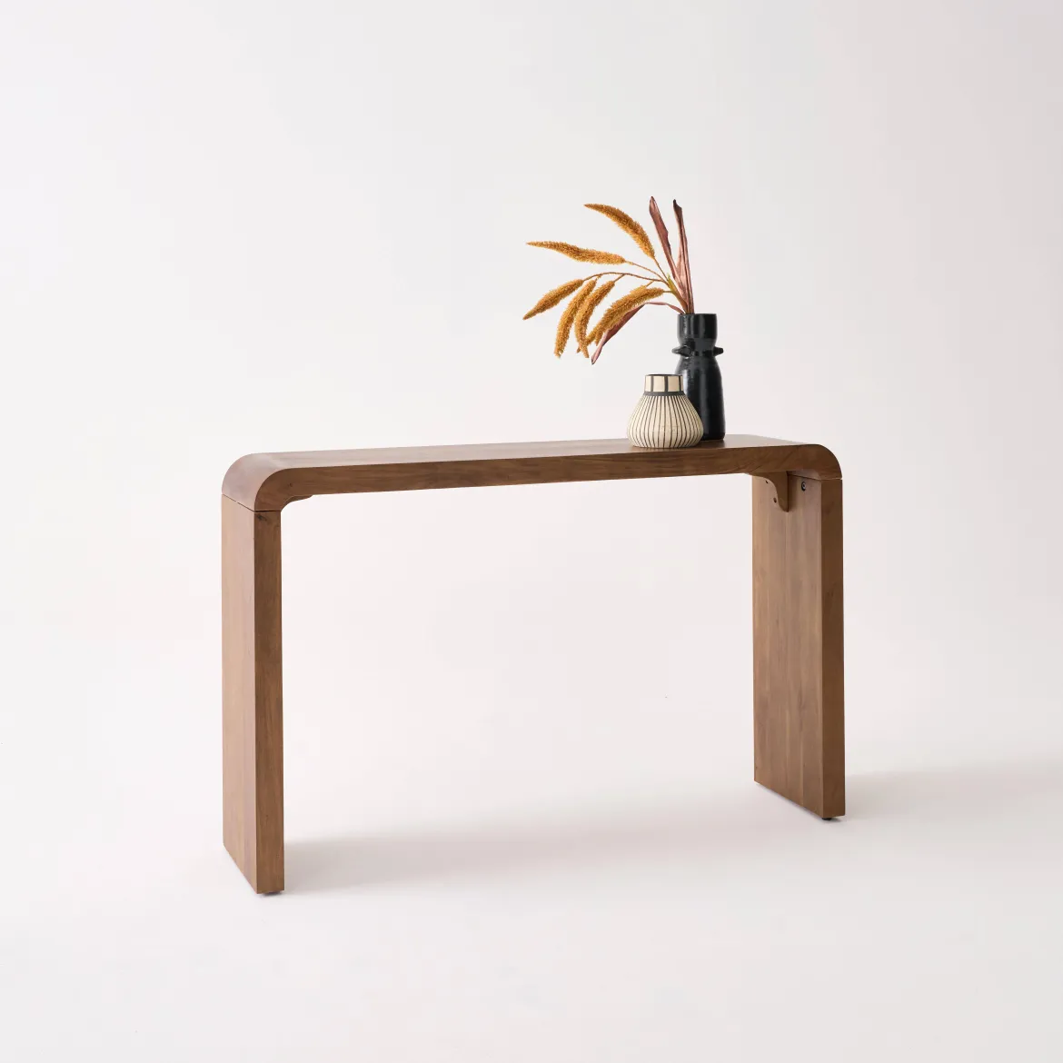 Consolle esotica in legno di acacia 120cm