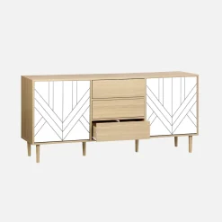 Credenza a 2 ante effetto legno, 160cm