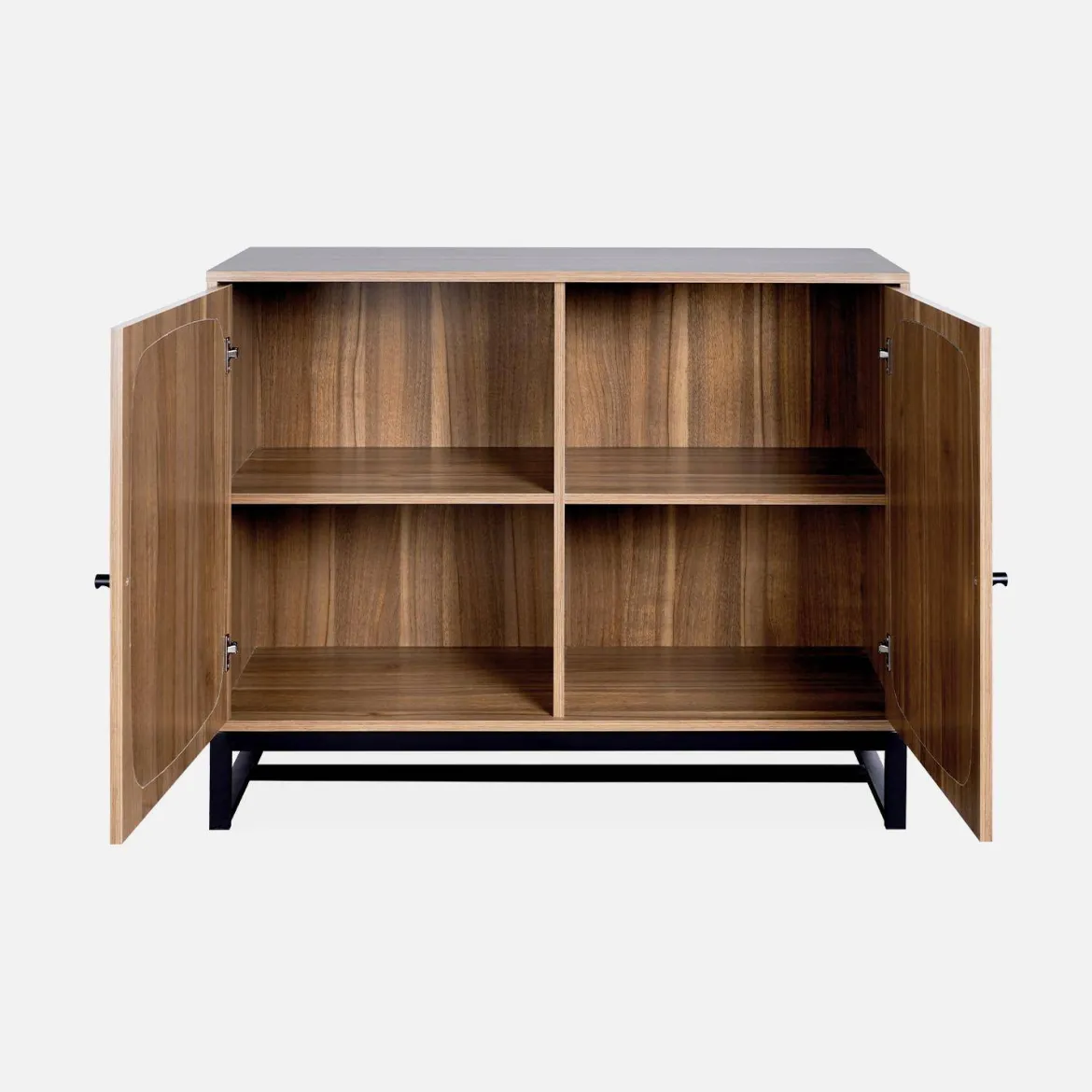 Credenza a 2 ante in canna e legno, 100cm