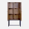 Credenza a 2 ante in canna e legno, 165cm
