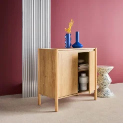 Credenza decorazione legno 2 ante 80cm