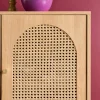 Credenza decorazione legno e canna 3 ante 120cm