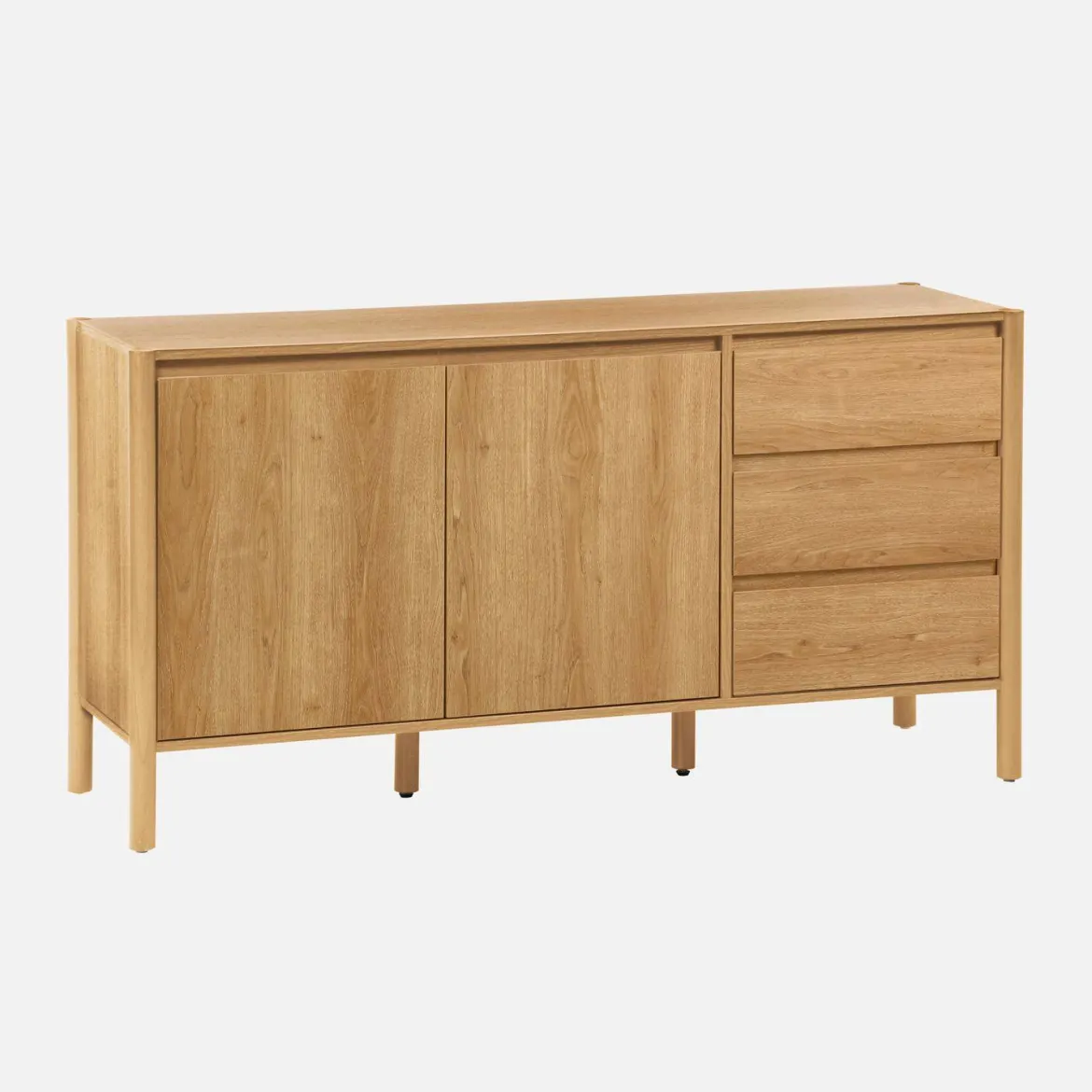 Credenza decorazione legno 2 ante 3 cassetti 150cm