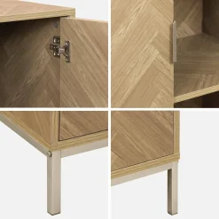Credenza effetto legno a 2 ante, 80cm