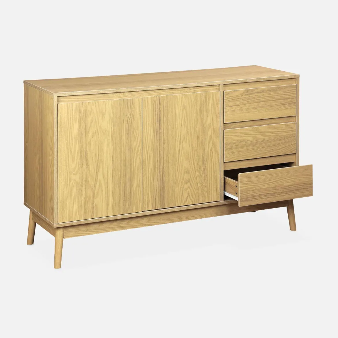 Credenza effetto legno a 2 ante, 120cm