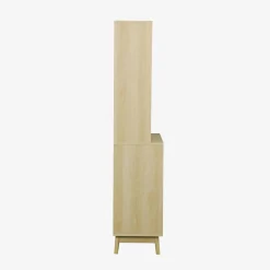 Credenza effetto legno a 4 ante e 3 cassetti, 110cm