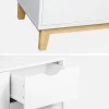 Credenza effetto legno con gambe in legno 2 ante, 120cm