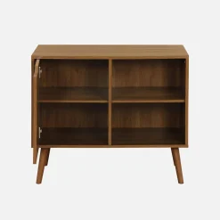 Credenza effetto noce 1 anta, 2 ripiani, 80cm