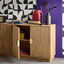 Credenza esotica a 4 ante effetto mango, 180cm
