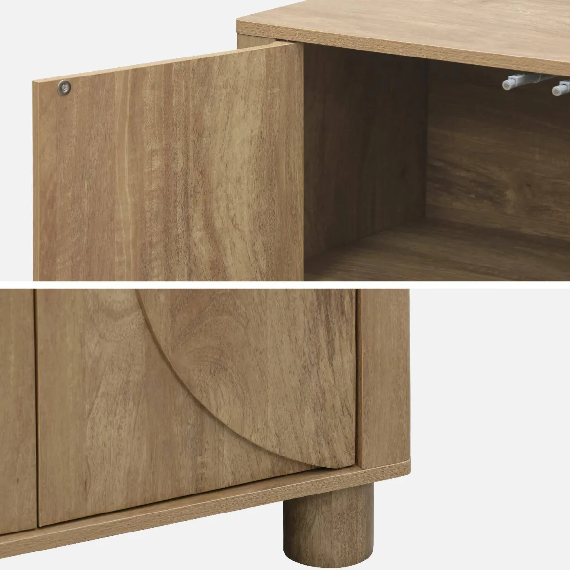 Credenza esotica effetto legno di mango 2 ante, 80cm