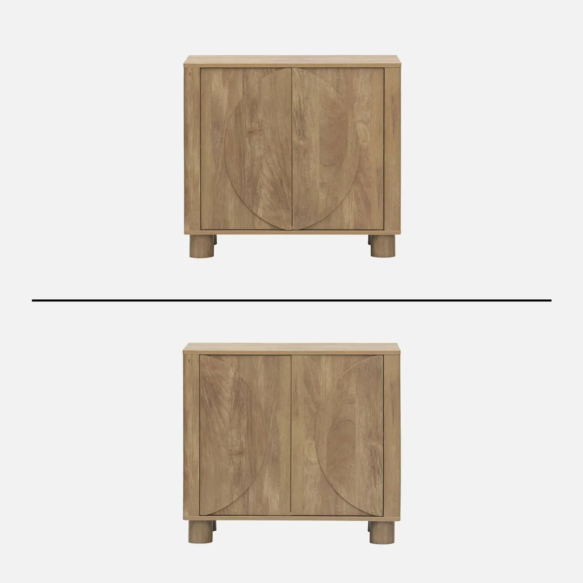 Credenza esotica effetto legno di mango 2 ante, 80cm