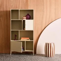 Credenza industriale in metallo con 8 scomparti