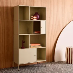 Credenza industriale in metallo con 8 scomparti