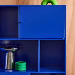 Credenza industriale in metallo con 6 scomparti