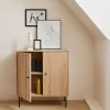 Credenza scanalate effetto legno a 2 ante, 83.5cm