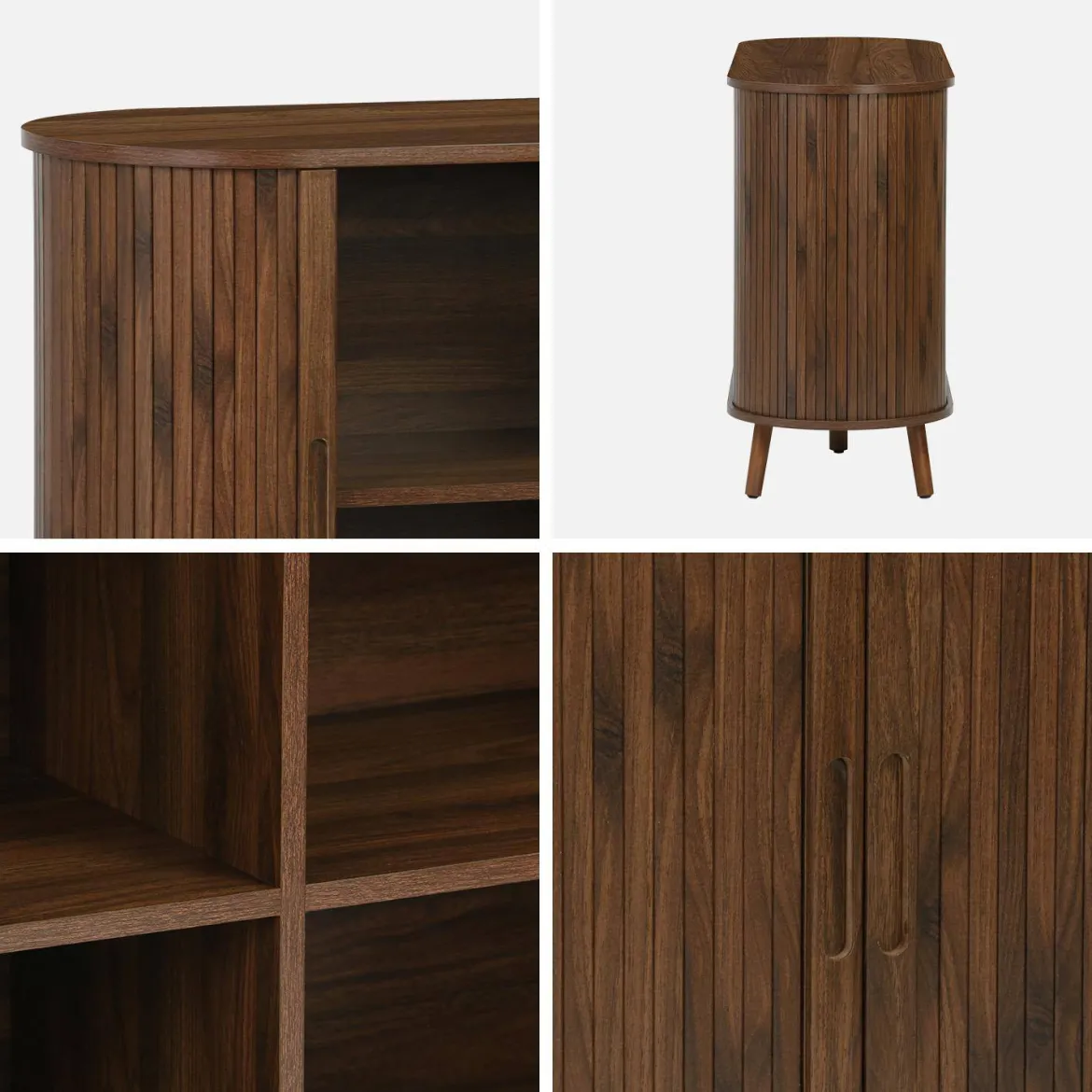 Credenza scandinava a 2 ante scorrevoli, 120cm