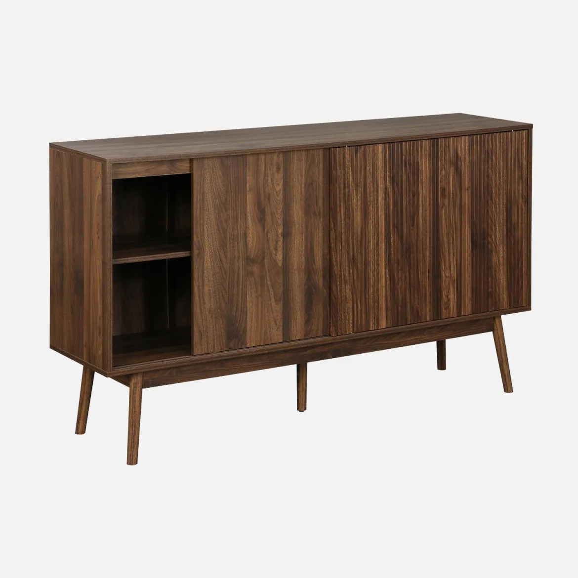 Credenza scandinava a 2 ante effetto legno, 150cm