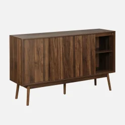 Credenza scandinava a 2 ante effetto legno, 150cm