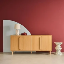 Credenza vintage effetto legno 4 ante, 160cm