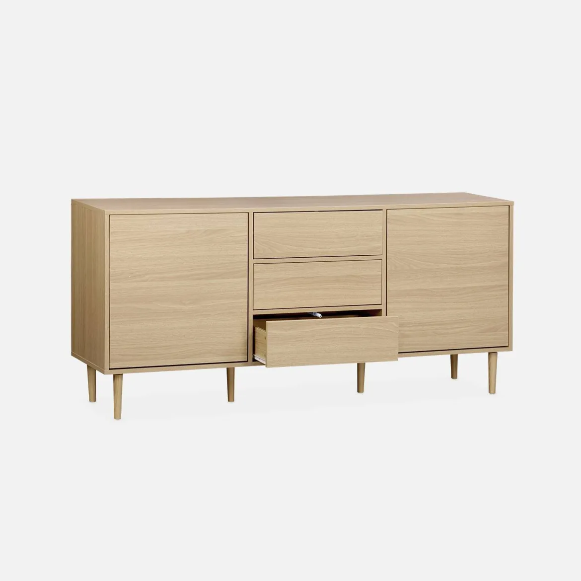 Credenza a 2 ante effetto legno, 160cm