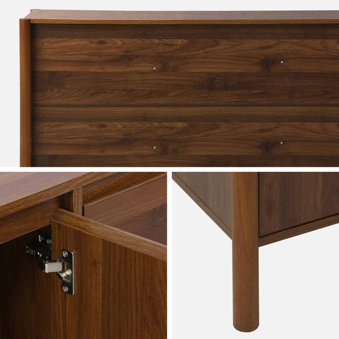 Credenza decorazione legno 3 ante 140cm