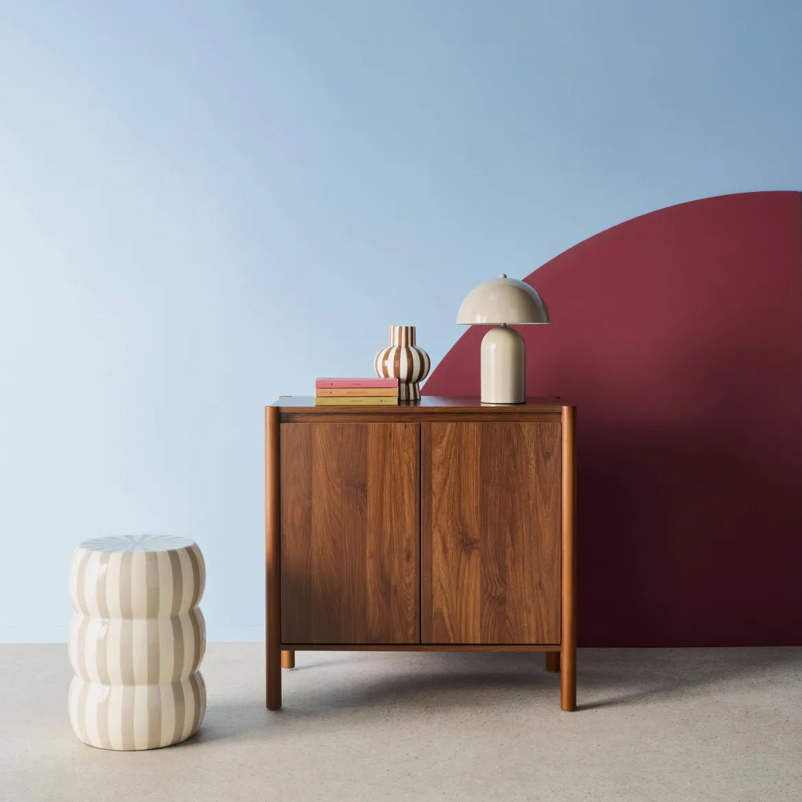 Credenza decorazione legno 2 ante 80cm