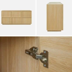 Credenza effetto legno 3 ante, 160cm