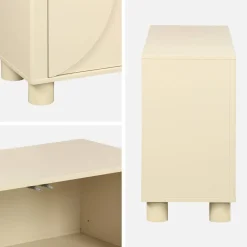 Credenza effetto legno di mango 4 ante, 155cm