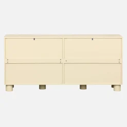 Credenza effetto legno di mango 4 ante, 155cm