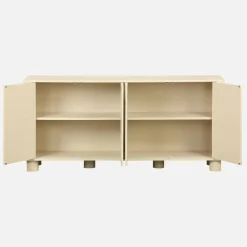 Credenza effetto legno di mango 4 ante, 155cm