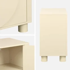Credenza esotica effetto legno di mango 2 ante, 80cm