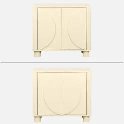 Credenza esotica effetto legno di mango 2 ante, 80cm