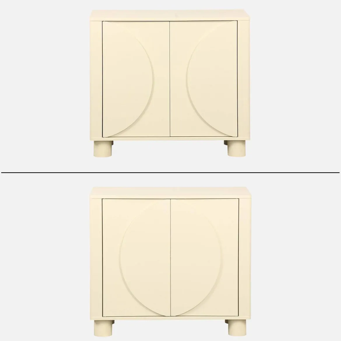 Credenza esotica effetto legno di mango 2 ante, 80cm