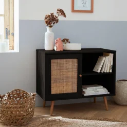 Credenza in cannage, 1 anta, 80cm