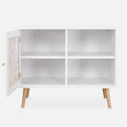 Credenza in cannage, 1 anta, 80cm