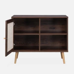 Credenza in cannage, 1 anta, 80cm