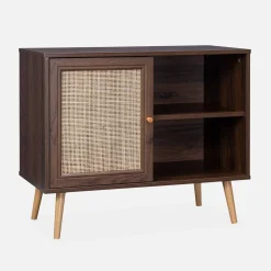 Credenza in cannage, 1 anta, 80cm