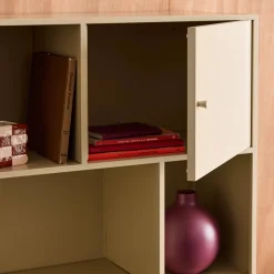 Credenza industriale in metallo con 6 scomparti