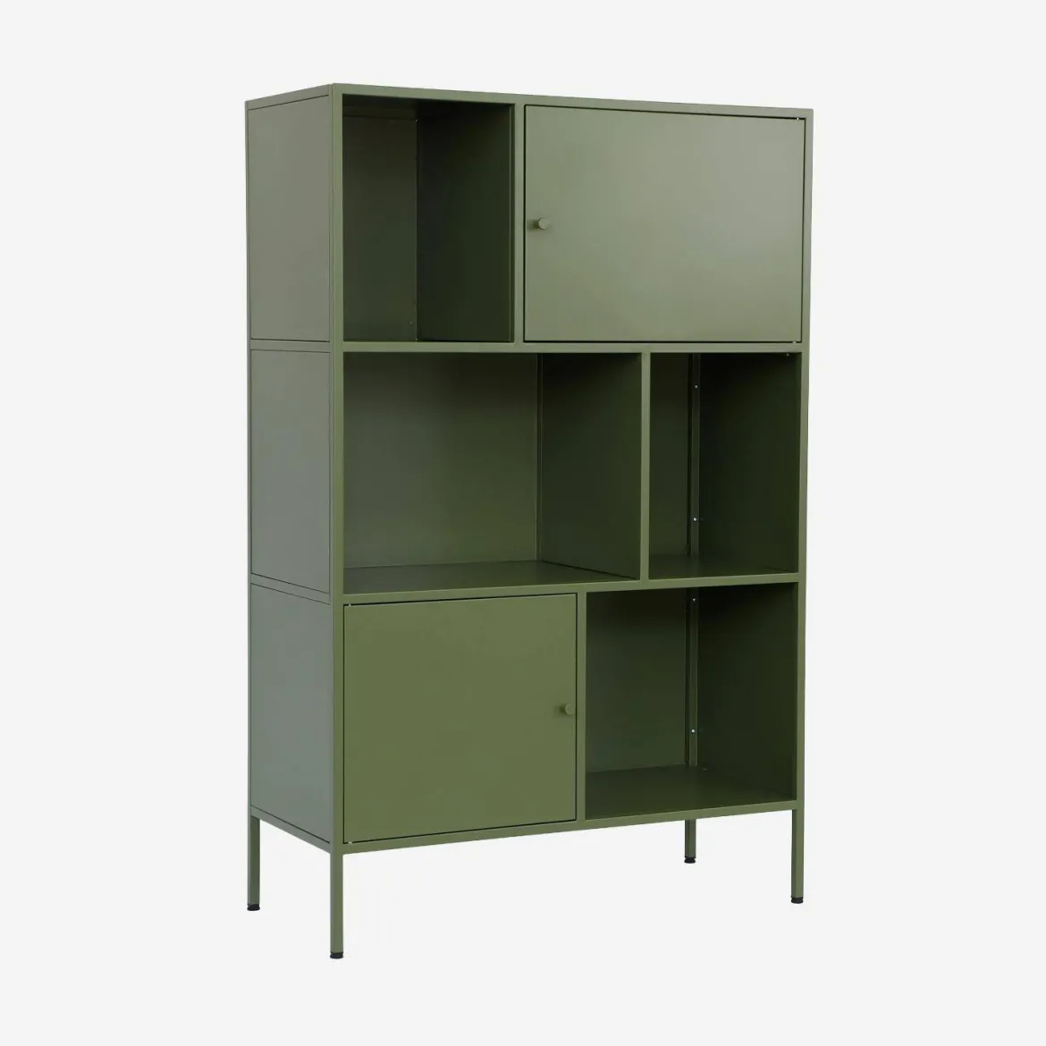 Credenza industriale in metallo con 6 scomparti