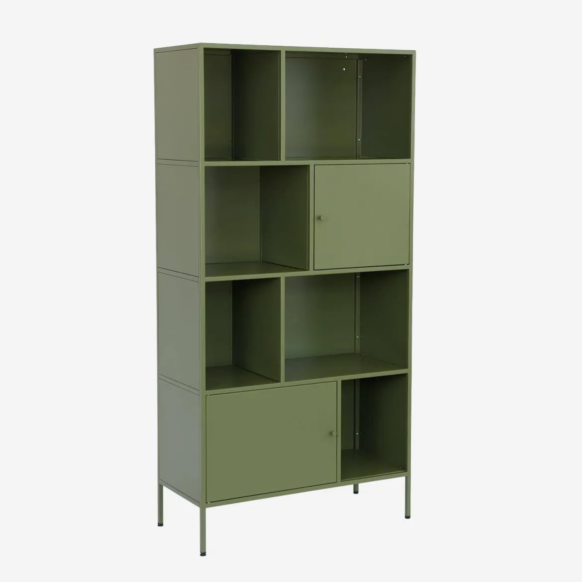Credenza industriale in metallo con 8 scomparti