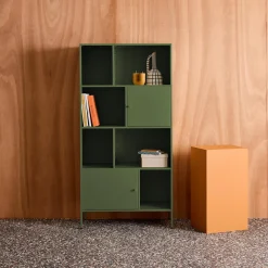 Credenza industriale in metallo con 8 scomparti