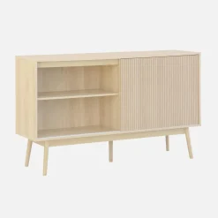 Credenza scandinava a 2 ante effetto legno, 150cm